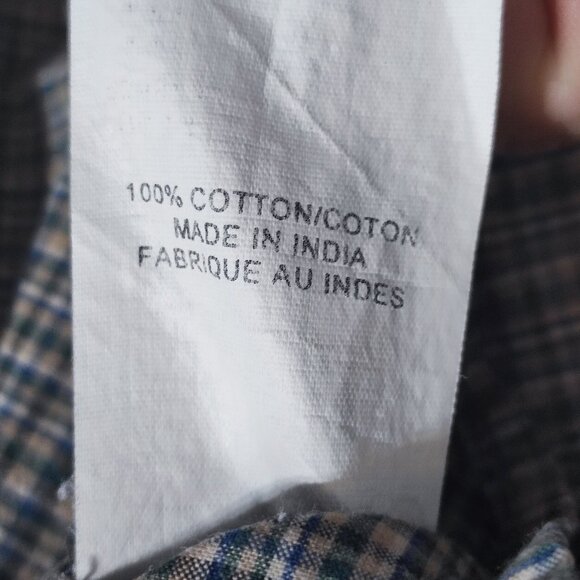 Levi Strauss button down shirt men's size XL blue grey white plaid - Picture 9 of 13